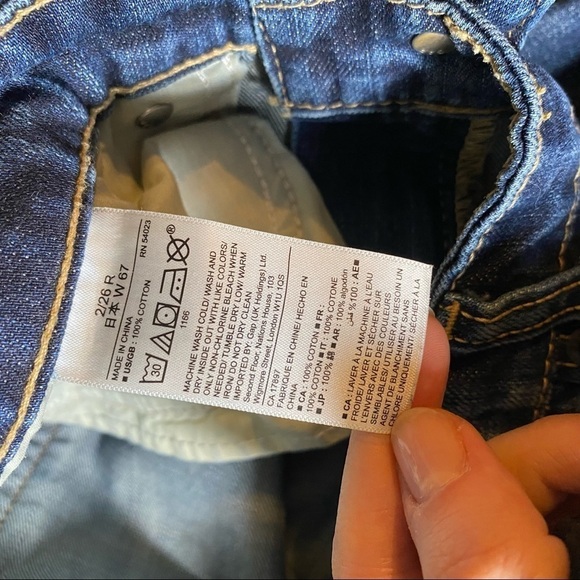 GAP dark blue boyfriend jeans, Size 26 - Picture 3 of 4